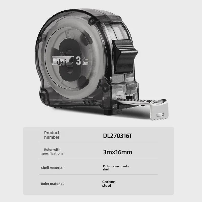 Durable Transparent Tape Measure - Electroplated Carbon Steel Ruler, No Paint, for Woodworking, Available In 3m, 5m, 10m Lengths
