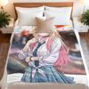 Cartoon Kitagawa Marin Furina Flannel Blanket Cover Warmth Soft Anime Blanket Multifunctional Decor Home Universal Blankets