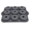 Food-Grade Silicone Silicone Donut Pan Non-Stick Surface Built-In Center Posts Baking Tray Dual Side Handles Easy Release