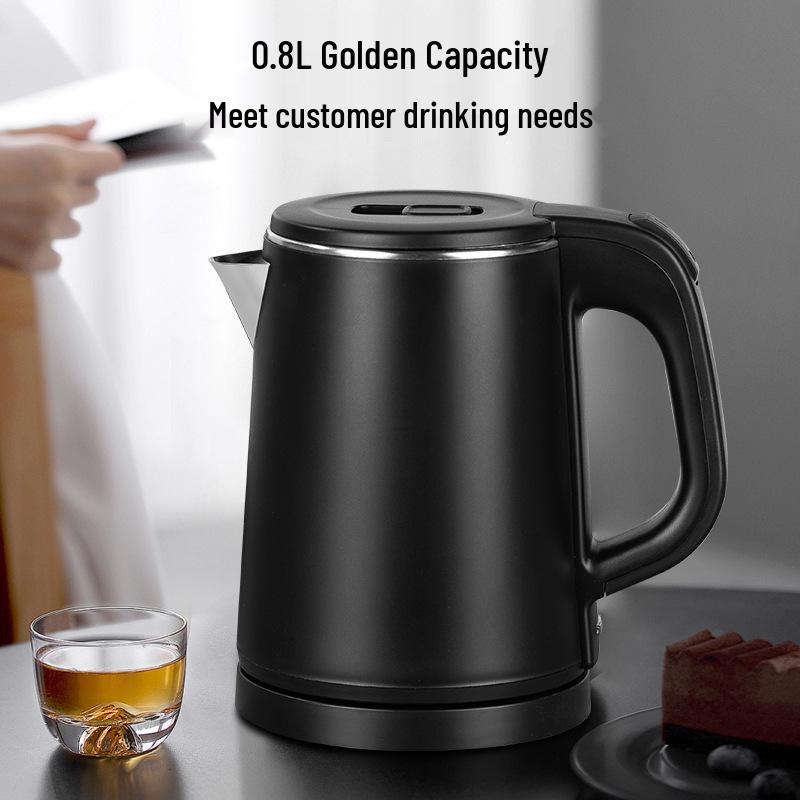 Compact 304 Stainless Steel Electric Kettle for Hotel Rooms & B&Bs