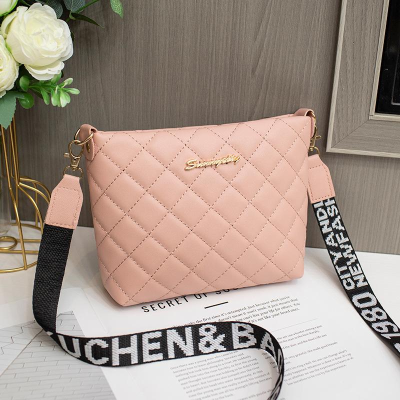 Simple diamond square bag autumn and winter new fashion women's messenger mobile phone change bag bucket bag women