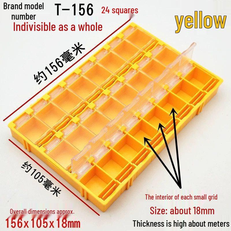 SMT Patch Electronic Organizer: Resistor & Capacitor Grid Plastic Box