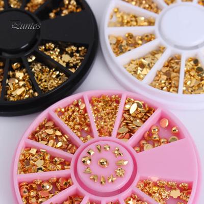 Narzędzie do manicure Puntos 1 kółko mieszane 12 kształtów 3D szpilki do paznokci dekoracje artystyczne DIY dekoracje