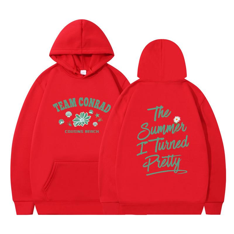 The Summer I Turned Pretty Printed Loose Hooded Sweater Hoodie