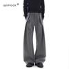 QOTRIOCK Unisex Old Money Pleated Relaxed Fit Trousers