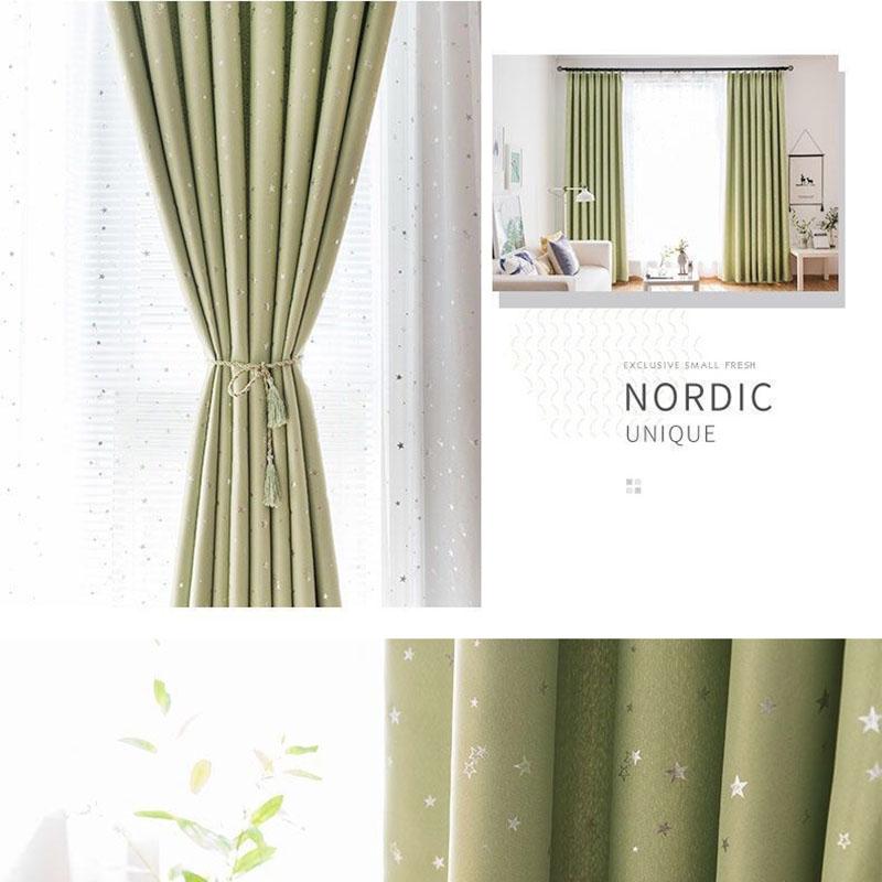 1/2pcs Hollow Out Stars Blackout Curtain for Living Room Window Curtains Bedroom Voile Hotel Home Decoration 1.5m*2.7m