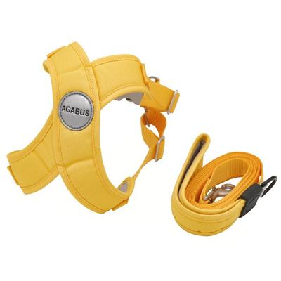 Sniff Pet Agabo Harness Leash SET, Lemon Yellow