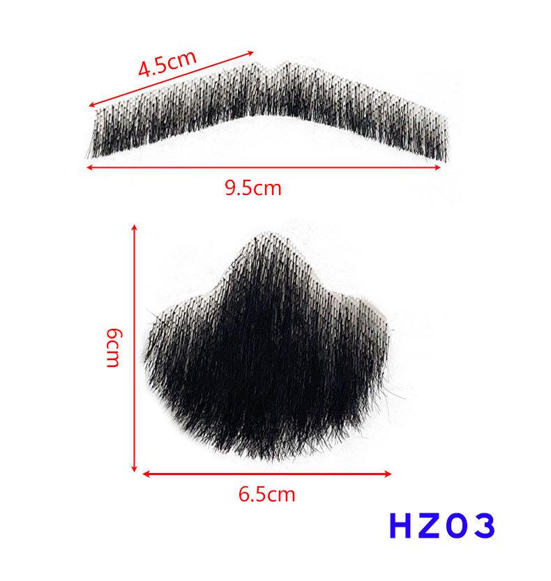 Barbă și perciuni false realiste tricotate manual pentru bărbați