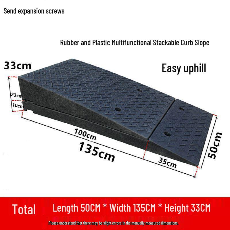 Rubber and Plastic Sloped Threshold Ramp Pad