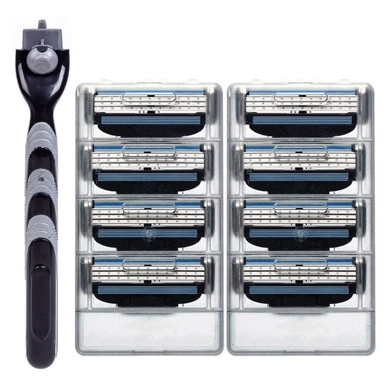 Men's Triple-Blade Manual Razor with 3-Layer Blade Head Holder for Cross-Border Trade