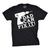 Mens Dad Can Fix It T Shirt Funny Power Tools Fathers Day Tee for Guys