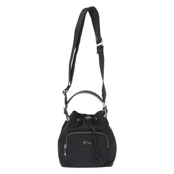 Lacoste Izzie Nylon Bucket Crossbody Bag 000black