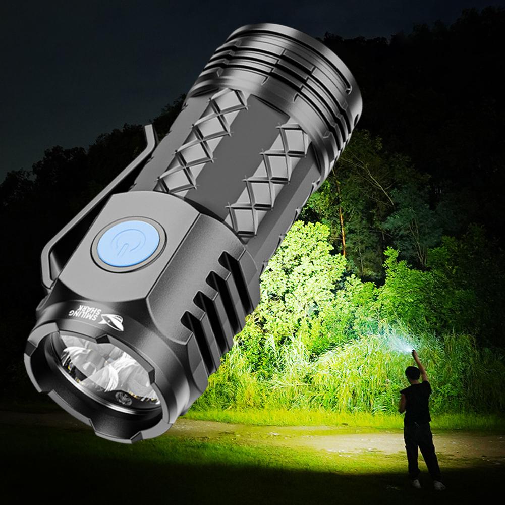 Usb Rechargeable Mini Outdoor Lighting Flashlight For Household Rechargeable Adjustable Brightness Flash Light Super Bright