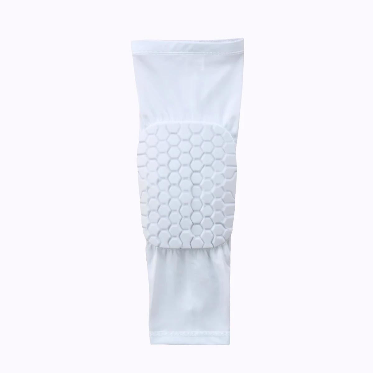 

Длинные наколенники, рукава для ног, сотовая конструкция, анти-столкновения, компрессия для волейбола, тренажерного зала, бега, тренировок, спортивных аксессуаров для спортзала L белый