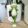 Charming Frog Yard Decor Miniature Figurine Planter Decoration Resin Flower Pot Hugger Plant Garden Statue for Edge Fairy Ornament