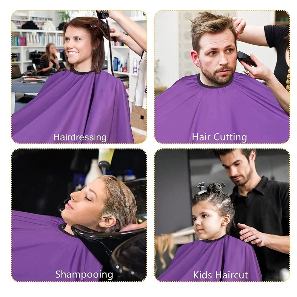 Durable Polyester Pongee Barber Apron Waterproof Colored Haircut Apron Styling Cloth Salon