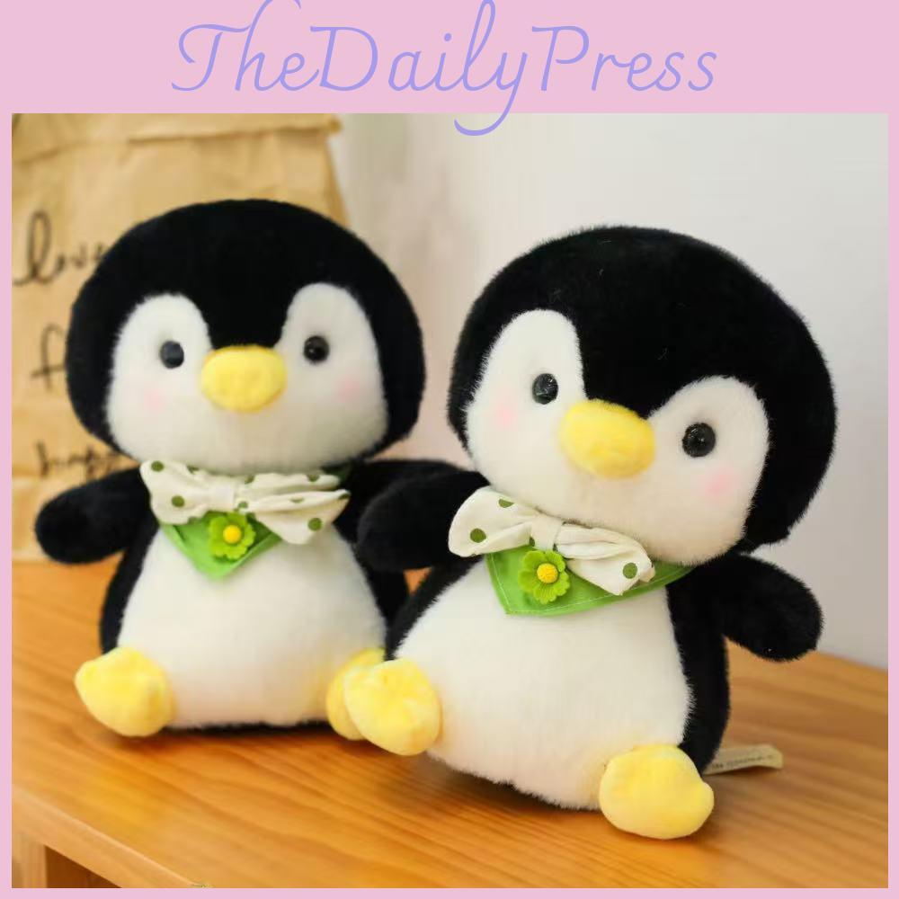 Penguin Kids Stuffed Animal Doll With Plush Exterior For Bedroom Or Playtime