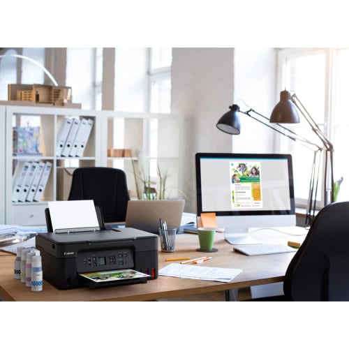 Canon Drucker Ausgestattet mit Extra Große Kapazität Giga Tank A4 Farbe Inkjet Multifunktions Maschine G3370 Schwarz Für Telearbeit 2022 Modell Regulär