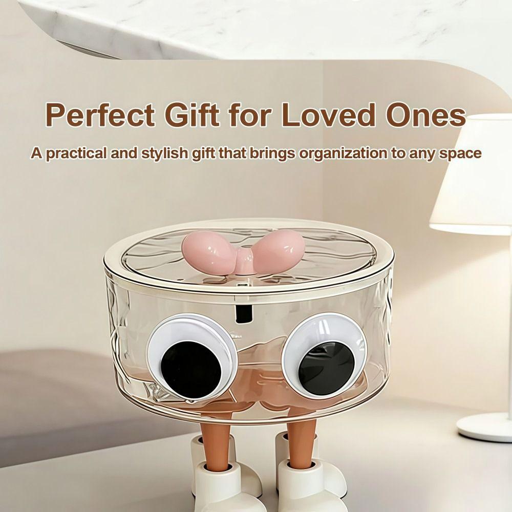 Cartoon Big Eyes Desktop Storage Box Mini Cosmetic Storage Box  Desktop Organization