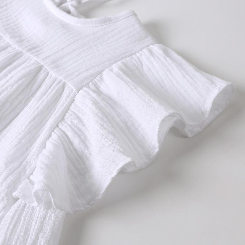 Girls' Dress Summer Thin Lotus Leaf Sleeve Princess Dress for Baby Girls