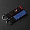Luxury Suede Leather Car Emblem Keychain Key Ring Pendant For GR Sport Gazoo Racing Yaris 86 Corolla Hilux Supra C-HR