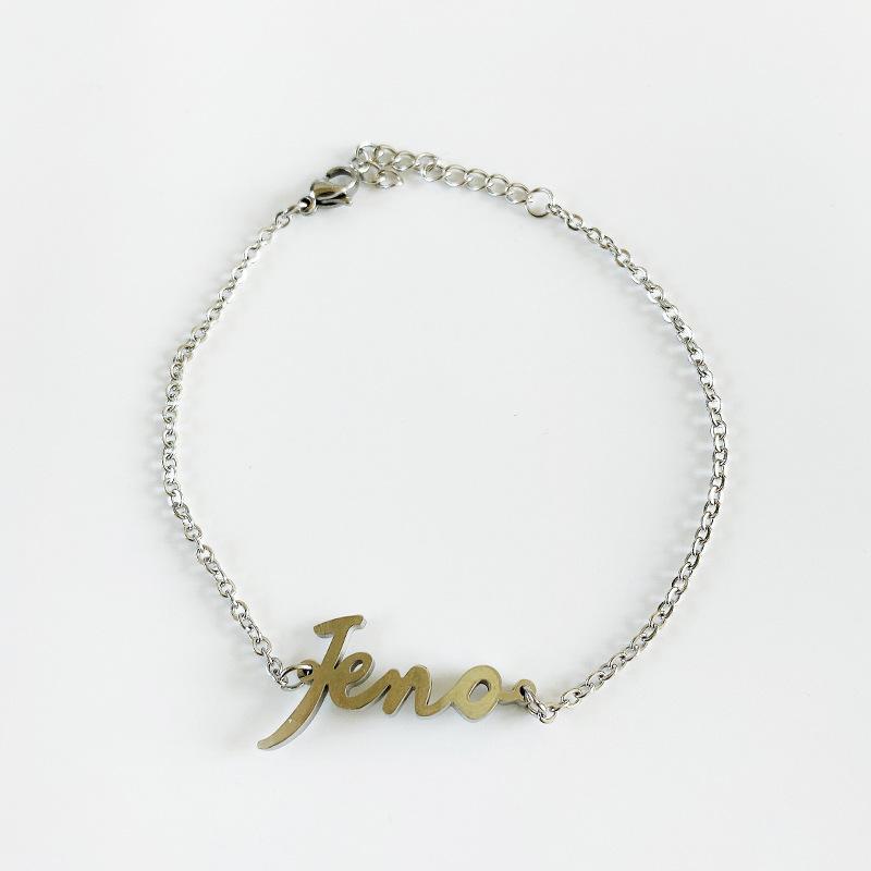 Kpop Nct Member Signature Bracelet Color Stainless Steel Chain Bracelets For Women Fans Jewelry Accessories