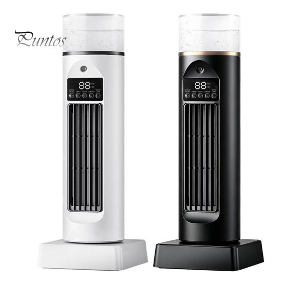 Quiet Air Circulation Fan Portable Tower with Remote Control, 6 Speed 7 Color LED Night Low Noise Light, Cooler, USB Powered Misting for Home