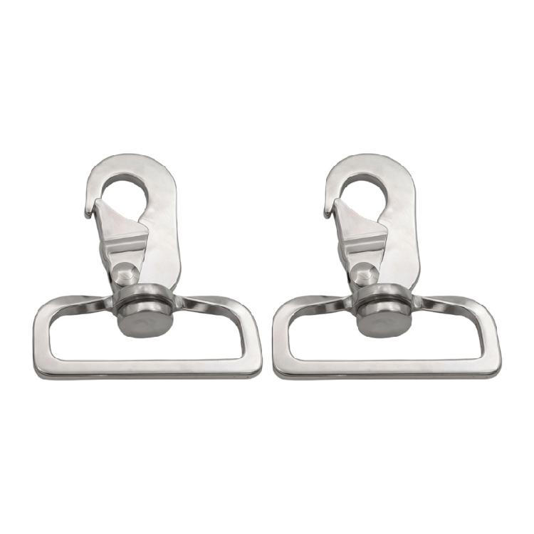 Pack of 2 Practical Stable Rotating Leashes Connector Stainless Steel Texture for Active Pet Outdoor Applications