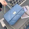 2025 Neuer Stil Rindsleder Ring-Gitter Ketten Tasche Kleine Quadratische Wolke Einzel-Schulter Cross-body Handtasche Damen