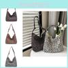 2024 Stylish Lazy Leopard Print Large Capacity Shoulder Bag For Women Chic Casual Use