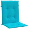 VidaXL Coussins de chaise à dossier bas 2 pcs turquoise tissu 361337
