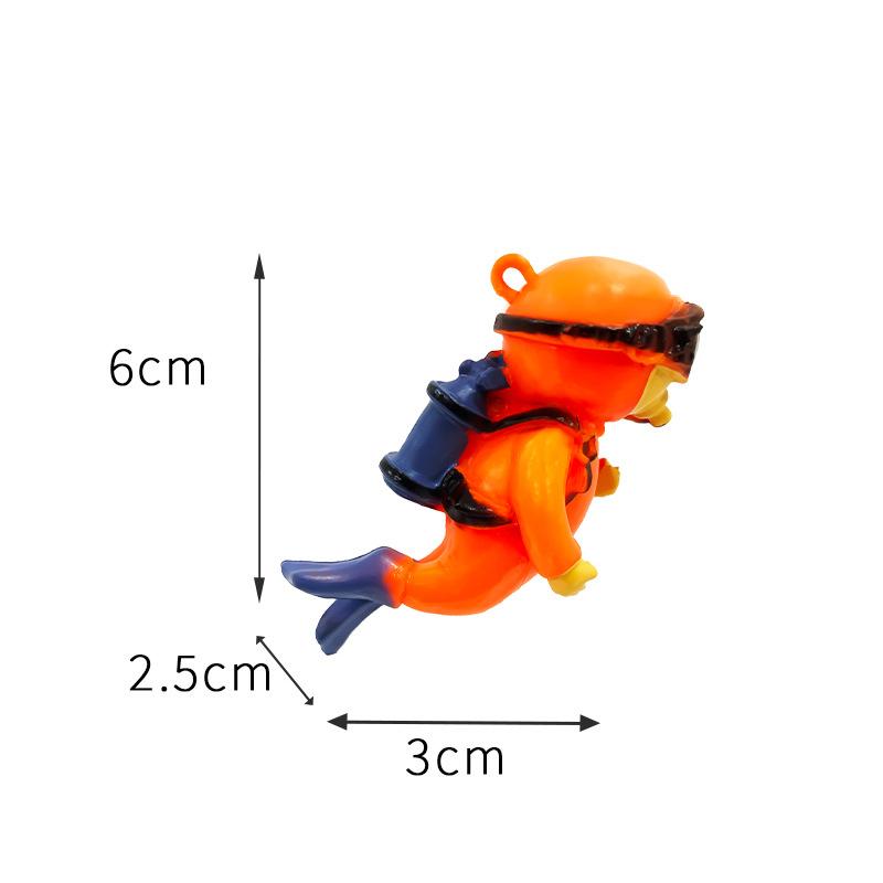 Cartoon Fish Tanks Decor Mini Diver Simulated Floating Mermaid Aquarium Fish Tank Decoration Pendant Aquarium Accessories