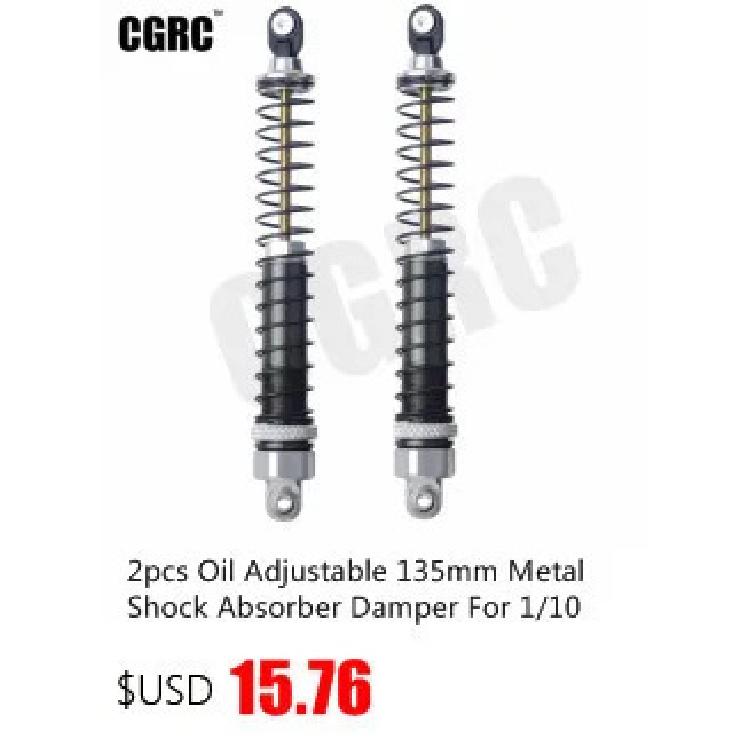 2PCS 80/90/100/110/120mm Secondary Bucket Shock Absorber Double Spring Damper For 1/10 RC Crawler Axial SCX10 90046 D90 TRX4