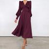 Weißes, einreihiges, elegantes Kleid für Damen, Party-Robe, hohe Taille, langes Satinkleid