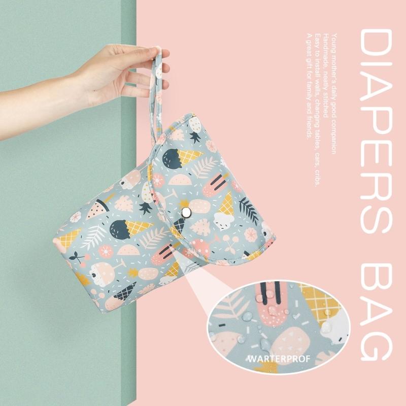 Portable Baby Diaper Organizers With Waterproof Oxfords Fabric Large Capacity For Travel Storage Accessory