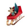 Iron Sleigh Hanging Ornament Christmas Tree Decoration For Mantel Door Entryway
