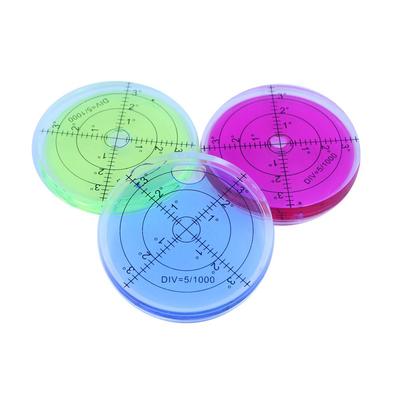 66*10mm Inclinómetro de alta precisión Nivel de burbuja redondo Plástico Circular Instrumento horizontal Nivel para Maquinaria de Construcción