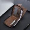 Portable PU Leather Men's Wallet Multi Card Slots Large Capacity Zipper Wallet Card Holder Waterproof Short Wallet Daily Use