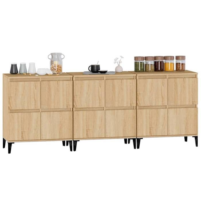 Maison Exclusive - Buffets 3 pcs chêne sonoma 60x35x70 cm bois d'ingénierie
