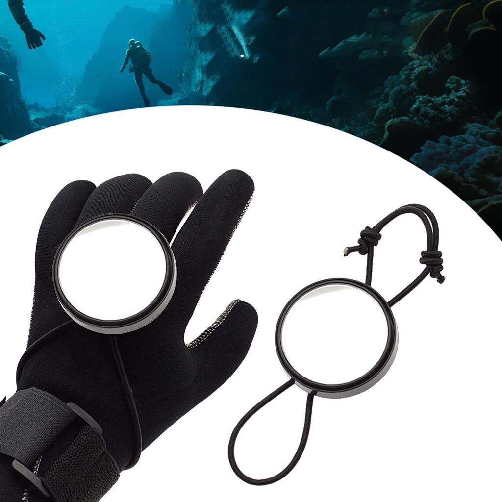 Espejo Compacto de Buceo Espejo de Observación para Buzos Portátil Ajustable Redondo Equipo Submarino para Deriva Hombres Mujeres Deportes al Aire Libre