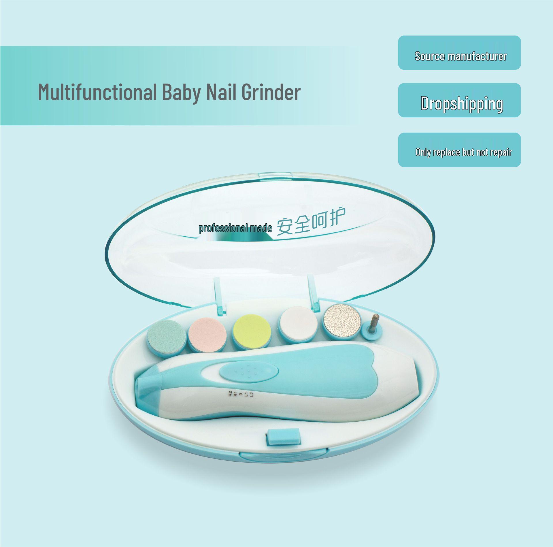 

EU Certified 6-in-1 Baby Electric Nail Grinder & Trimmer