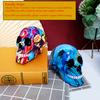 Creative Multi Color Skull Resin Statues Skeleton Desk Decor Funny Toy Birthday Gift Halloween Party Decoration Dropshipping