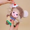 Exquisite Niedliche Puppe Vinyl Gesicht Plüschtiere Lockenköpfige Puppe Mit Kleidung Geburtstag Weihnachtsgeschenk für Kinder Mädchen Hängebeutel