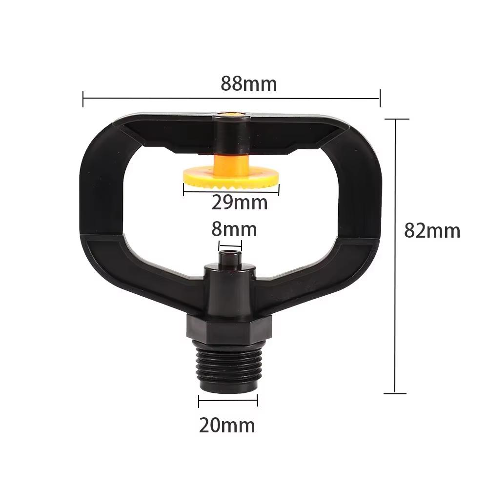 1/2" Medium Distance Rotating Impact Nozzle Agricultural Garden Lawn Irrigation Spray Ideal for Planting And Greening
