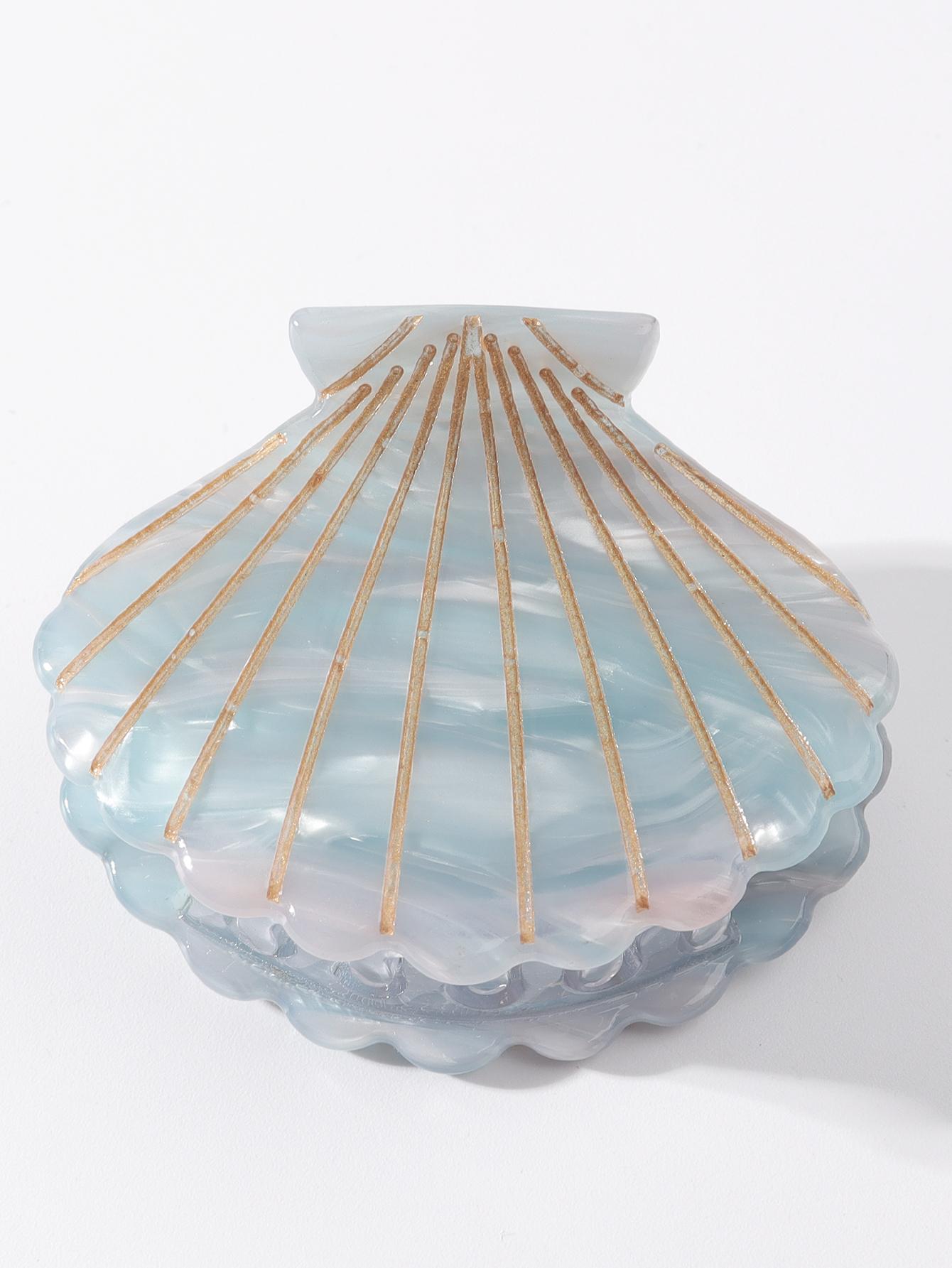 

1 шт. Заколки для волос «Ракушка» простые, заколка-краб для пучка на затылке, ацетатная пластина, головной убор, милое украшение для волос с челкой Size fits all