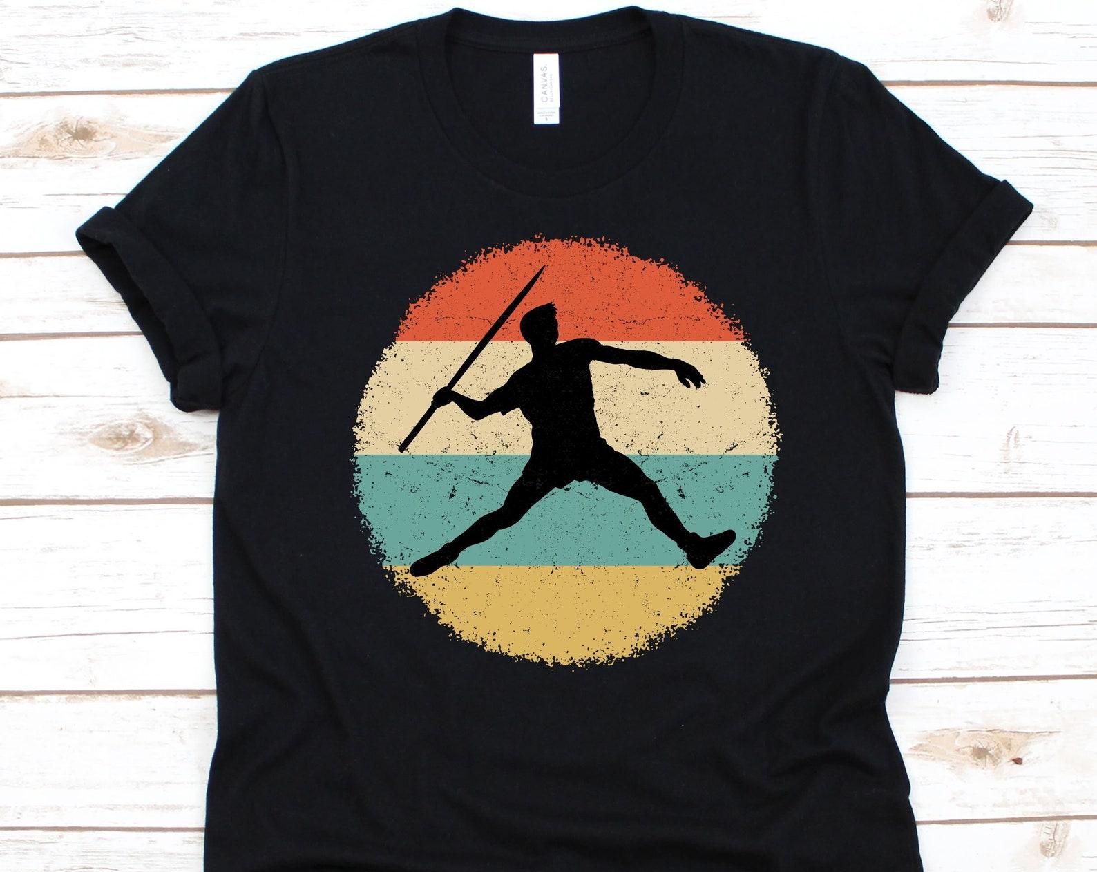 Retro Javelin Throwing Shirt, Gift For Javelin Thrower, Javelin Throw Design For Men And Women, Athlete Tee, Throwing Sport, Track And Field 4XL