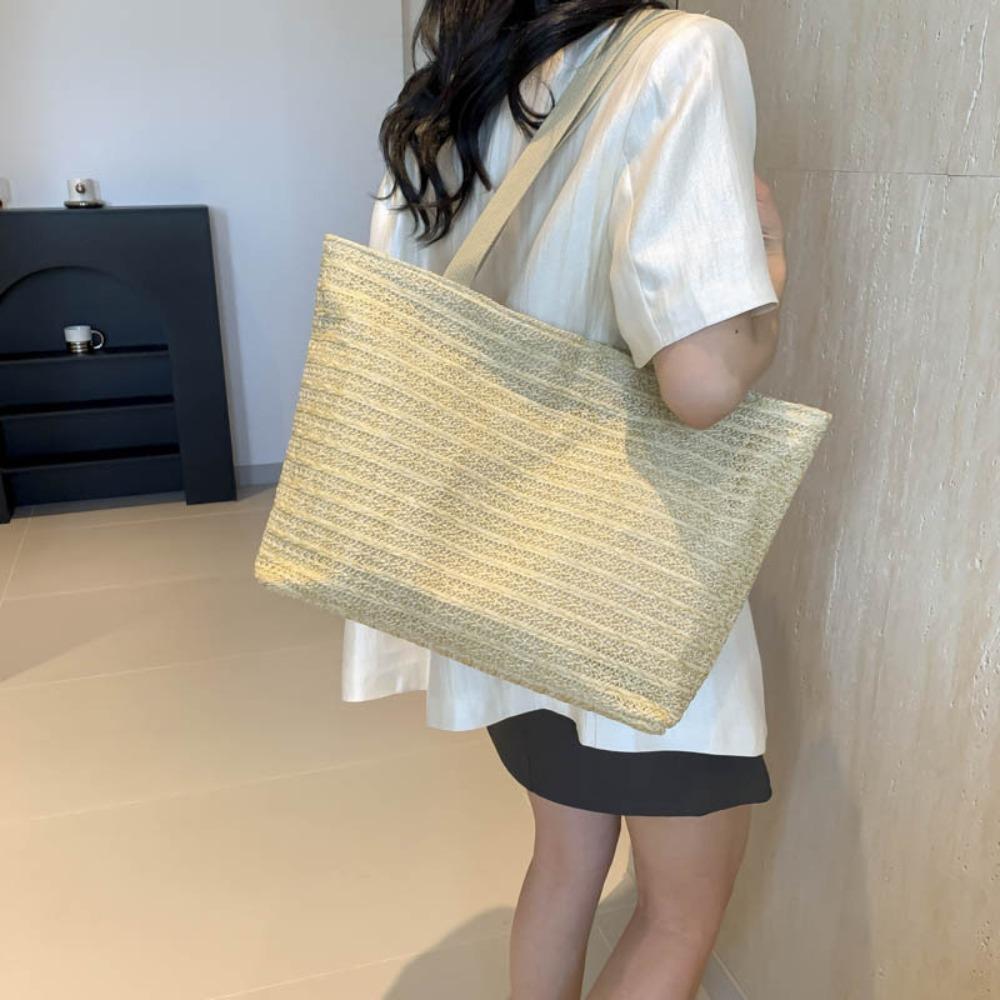 

Пляжная большая вместимость простая личность тканая мода иностранная рука счет плечо женская сумка-тоут