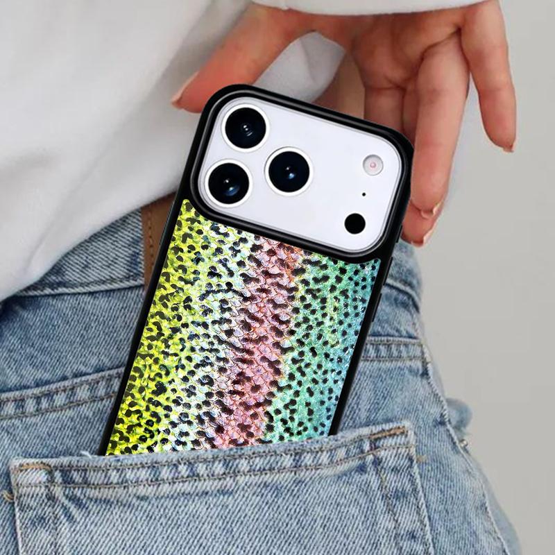 Rainbow Trout Fishing Skin Phone Case for iPhone 17ProMax 12 13 14 15 16e 17 Pro Max Plus Air Cover