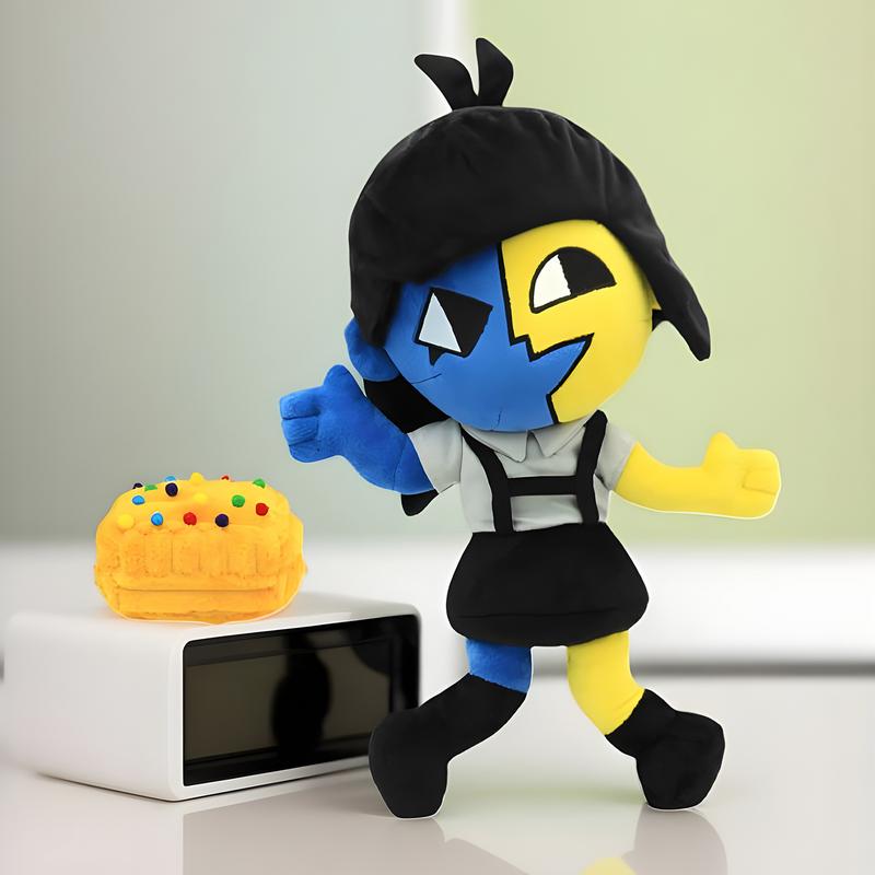 Für ENA Dream BBQ Talking Game Plüschtier 25cm Videospiel Stoffpuppe BBQ-Thema Gamer Zubehör Cartoon Niedrig Weiches Kissen