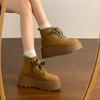 2025 New Spring and Summer Small Man Heightened Platform Martin Boots Women's British Style Retro Lace-up Short Boots
